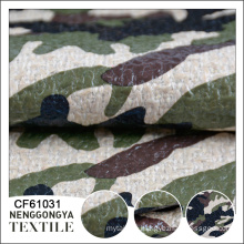 wholesale beautiful camouflage coated chenille PU coated fabric